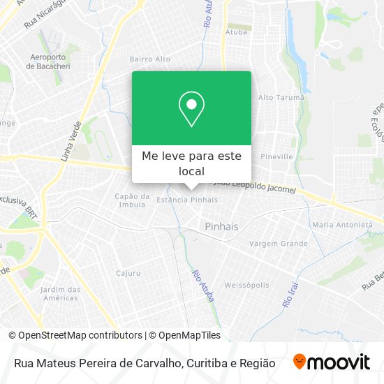 Rua Mateus Pereira de Carvalho mapa