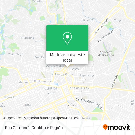 Rua Cambará mapa