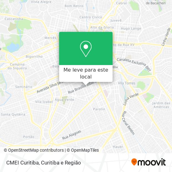 CMEI Curitiba mapa