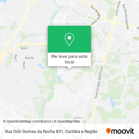 Rua Odir Gomes da Rocha 831 mapa
