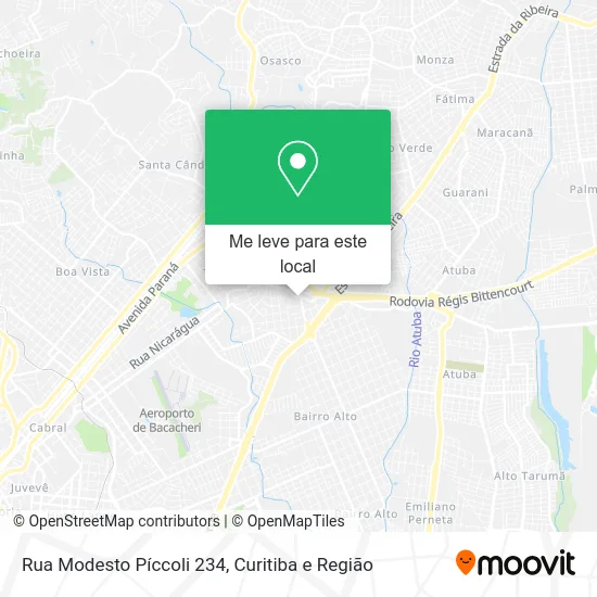 Rua Modesto Píccoli 234 mapa