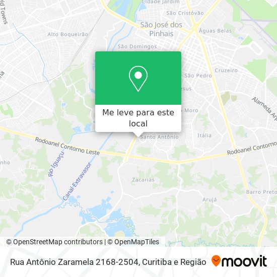 Rua Antônio Zaramela 2168-2504 mapa
