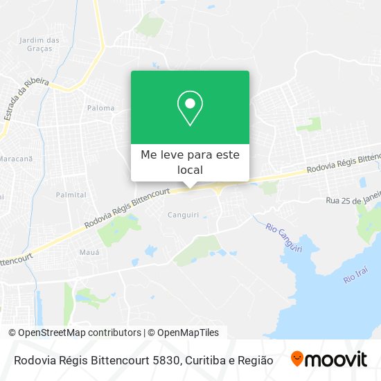 Rodovia Régis Bittencourt 5830 mapa