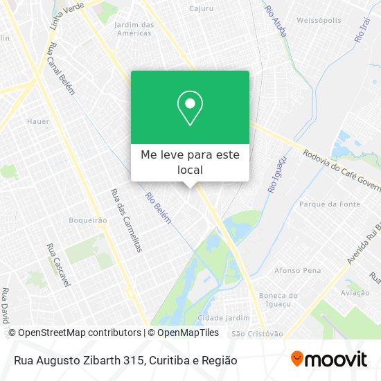 Rua Augusto Zibarth 315 mapa