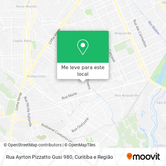 Rua Ayrton Pizzatto Gusi 980 mapa