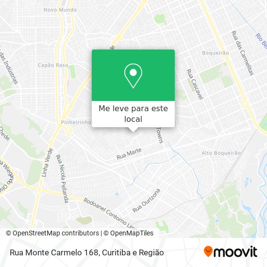 Rua Monte Carmelo 168 mapa