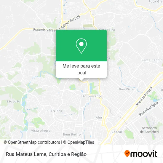 Rua Mateus Leme mapa