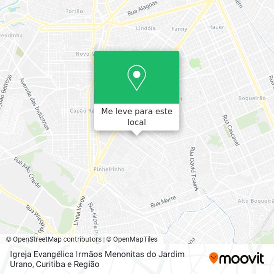 Igreja Evangélica Irmãos Menonitas do Jardim Urano mapa