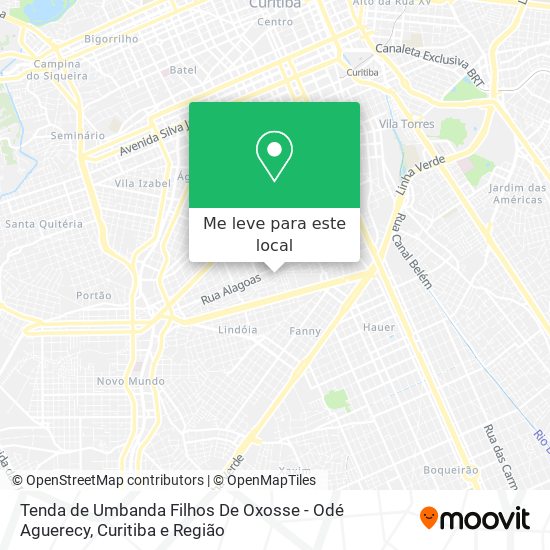 Tenda de Umbanda Filhos De Oxosse - Odé Aguerecy mapa