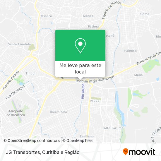 JG Transportes mapa