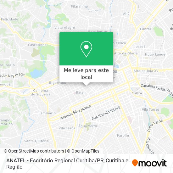 ANATEL - Escritório Regional Curitiba / PR mapa
