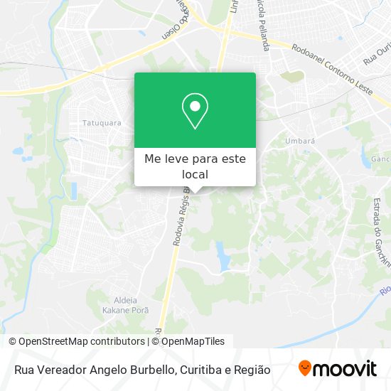 Rua Vereador Angelo Burbello mapa