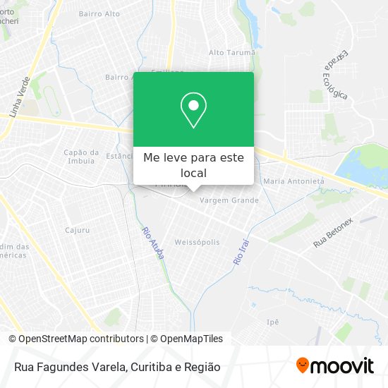 Rua Fagundes Varela mapa