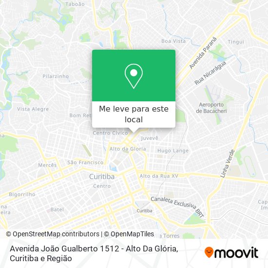 Avenida João Gualberto 1512 - Alto Da Glória mapa