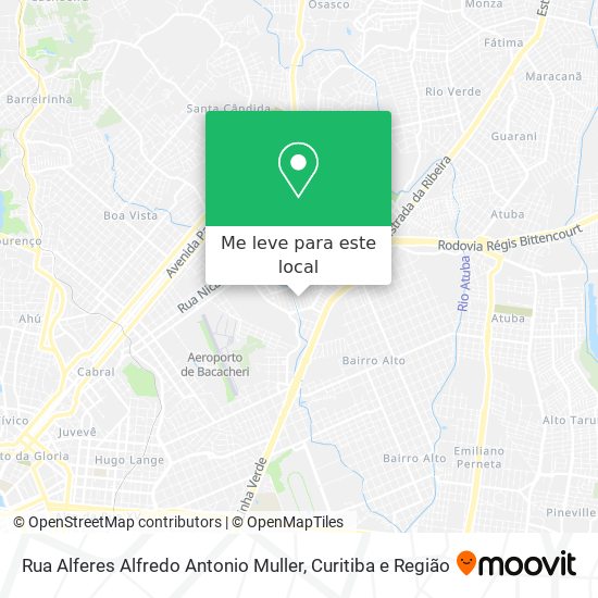 Rua Alferes Alfredo Antonio Muller mapa