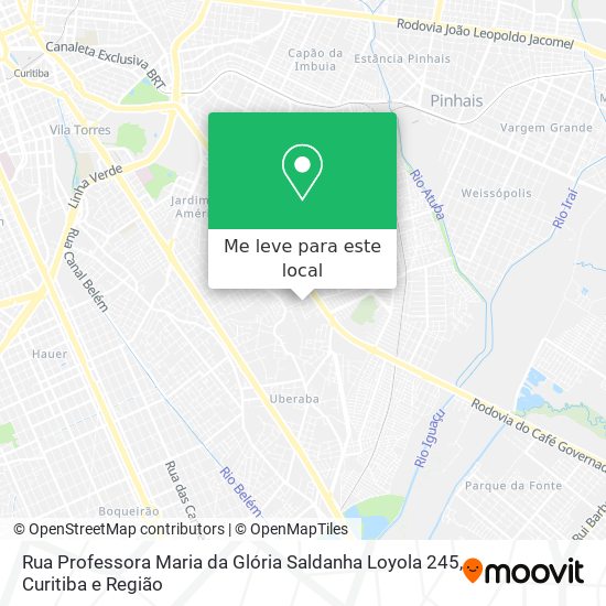 Rua Professora Maria da Glória Saldanha Loyola 245 mapa