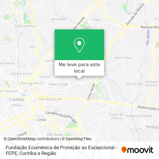 Fundação Ecumênica de Proteção ao Excepcional - FEPE mapa