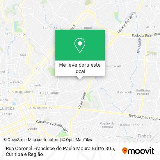 Rua Coronel Francisco de Paula Moura Britto 805 mapa