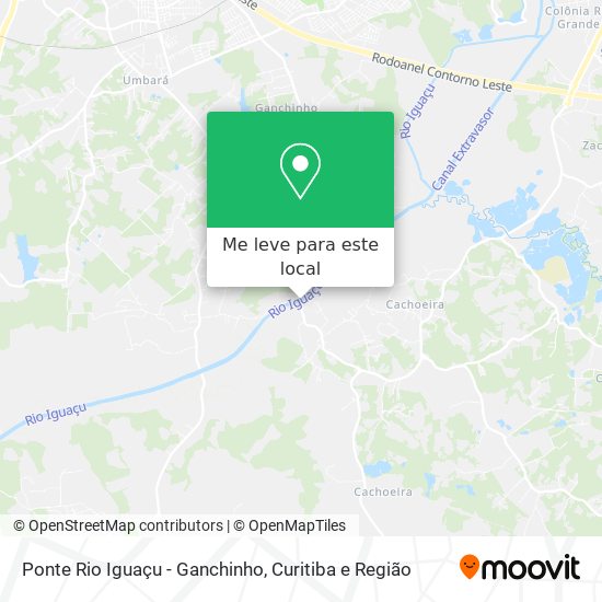 Ponte Rio Iguaçu - Ganchinho mapa