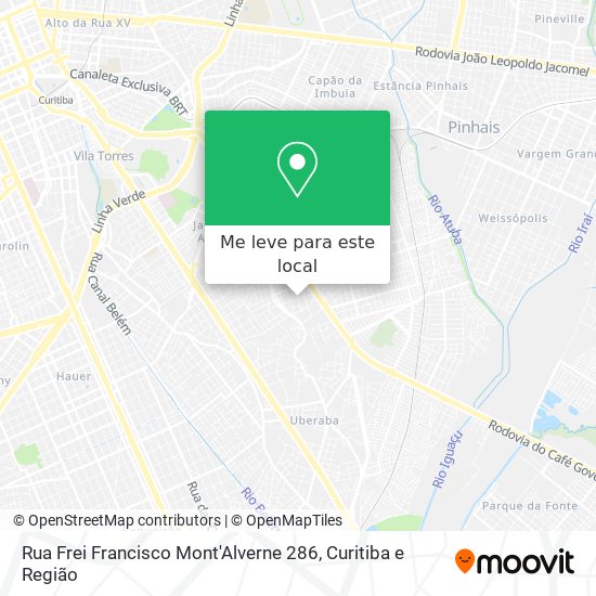 Rua Frei Francisco Mont'Alverne 286 mapa