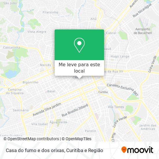 Casa do fumo e dos orixas mapa