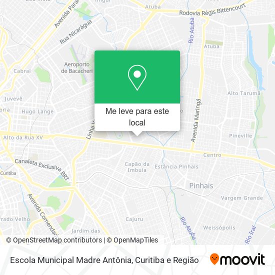 Escola Municipal Madre Antônia mapa