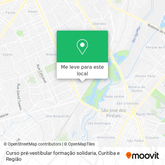 Curso pré-vestibular formação solidaria mapa