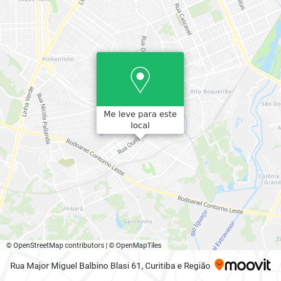Rua Major Miguel Balbino Blasi 61 mapa