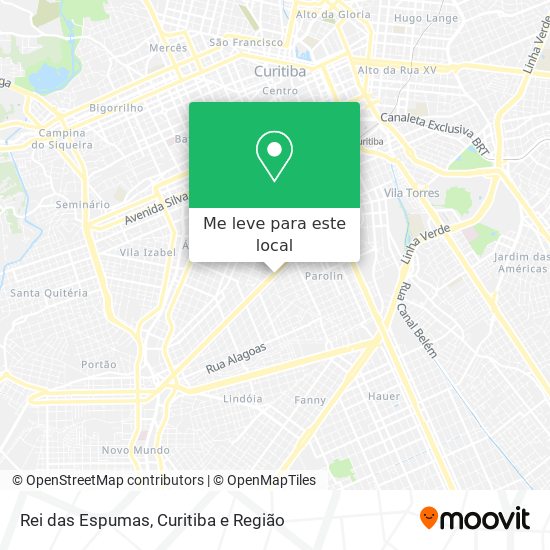 Rei das Espumas mapa