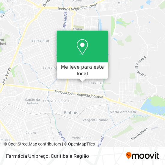 Farmácia Unipreço mapa