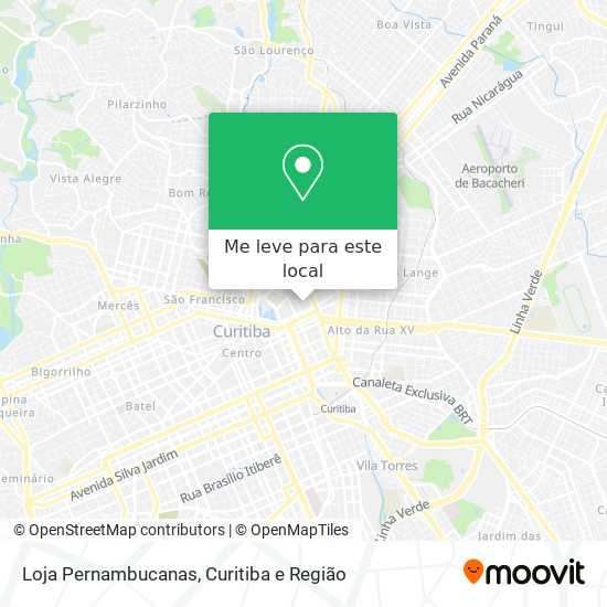 Loja Pernambucanas mapa