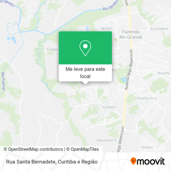 Rua Santa Bernadete mapa