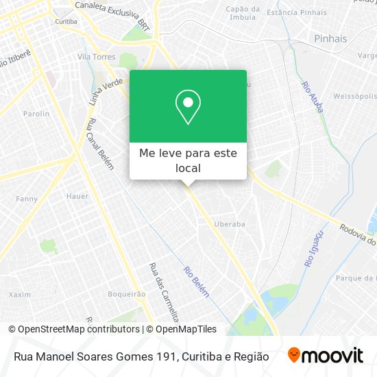 Rua Manoel Soares Gomes 191 mapa