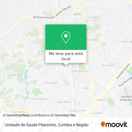 Unidade de Saúde Pilarzinho mapa