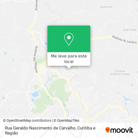 Rua Geraldo Nascimento de Carvalho mapa