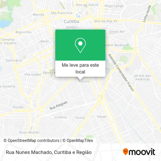 Rua Nunes Machado mapa