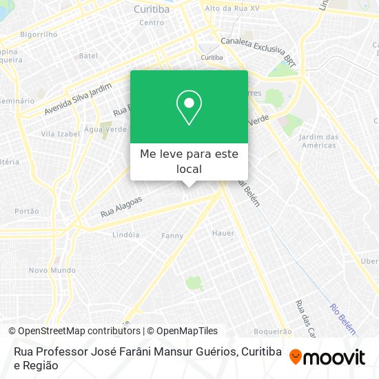 Rua Professor José Farâni Mansur Guérios mapa