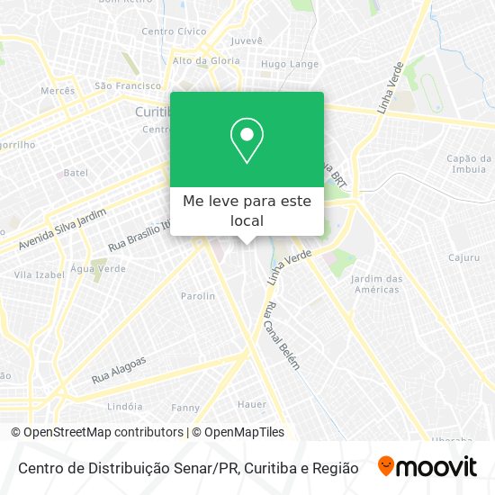 Centro de Distribuição Senar / PR mapa
