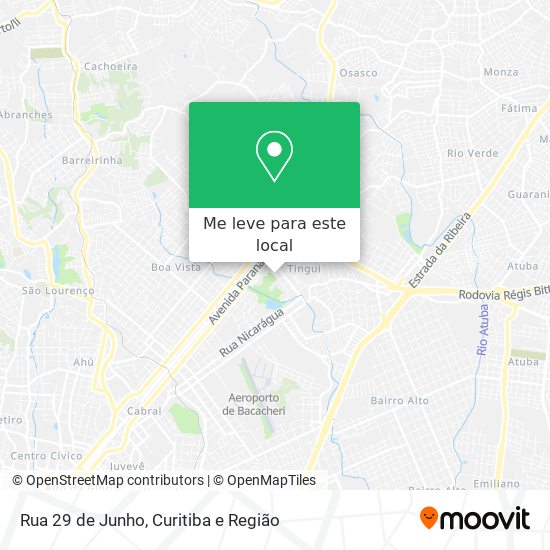 Rua 29 de Junho mapa