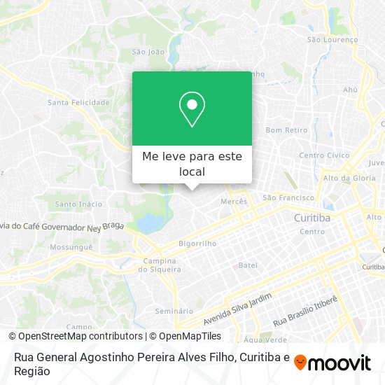 Rua General Agostinho Pereira Alves Filho mapa