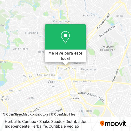 Herbalife Curitiba - Shake Saúde - Distribuidor Independente Herbalife mapa