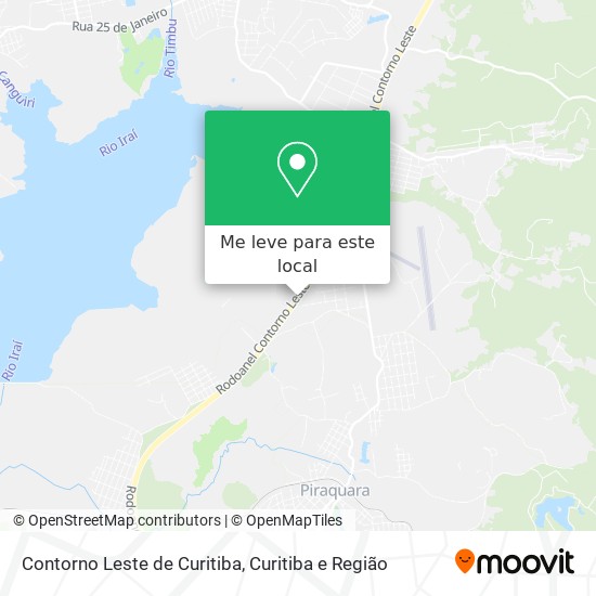 Contorno Leste de Curitiba mapa