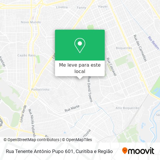Rua Tenente Antônio Pupo 601 mapa