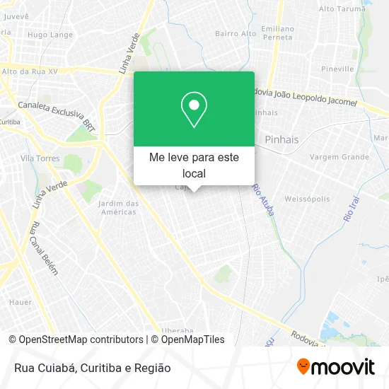 Rua Cuiabá mapa