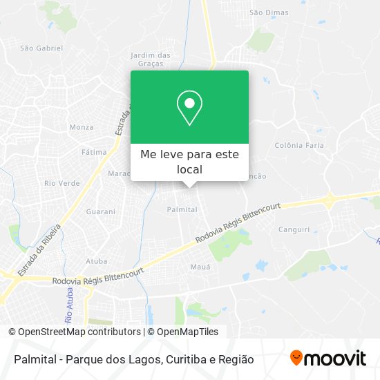 Palmital - Parque dos Lagos mapa
