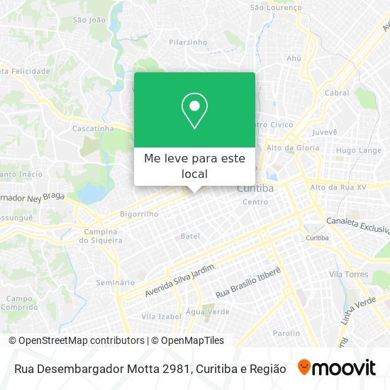 Rua Desembargador Motta 2981 mapa