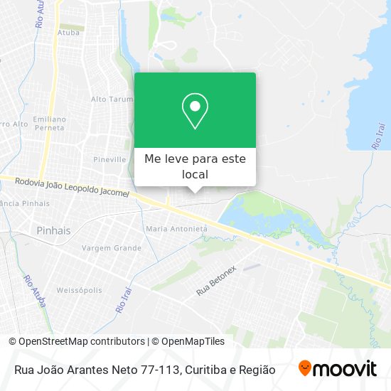 Rua João Arantes Neto 77-113 mapa