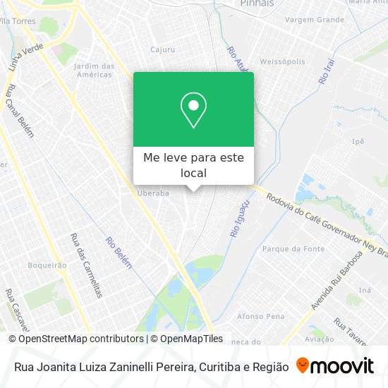 Rua Joanita Luiza Zaninelli Pereira mapa