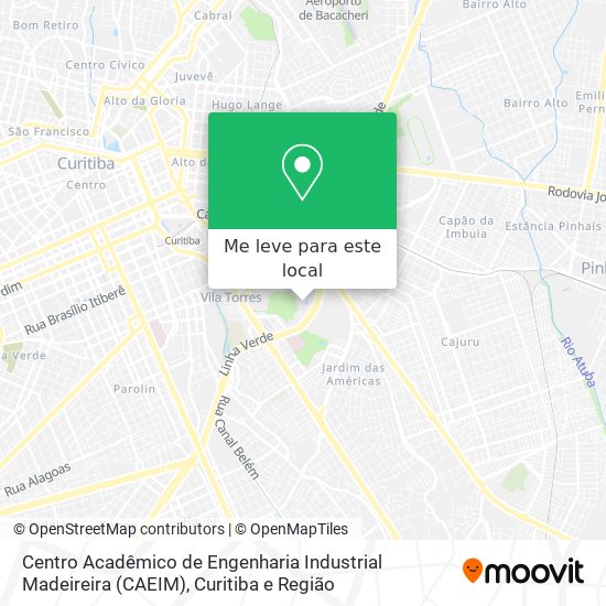 Centro Acadêmico de Engenharia Industrial Madeireira (CAEIM) mapa
