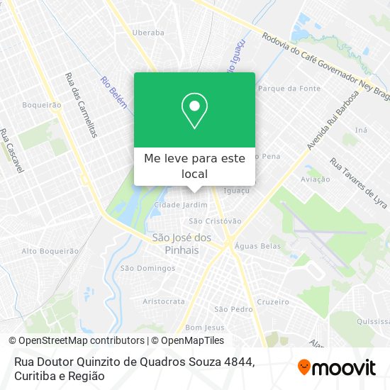 Rua Doutor Quinzito de Quadros Souza 4844 mapa